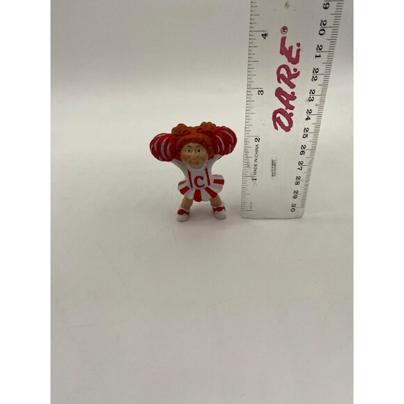 Vintage 1980s Cabbage Patch Kids Red Hair Cheerleader Girl Figurine - Retro Coll - Picture 2 of 7